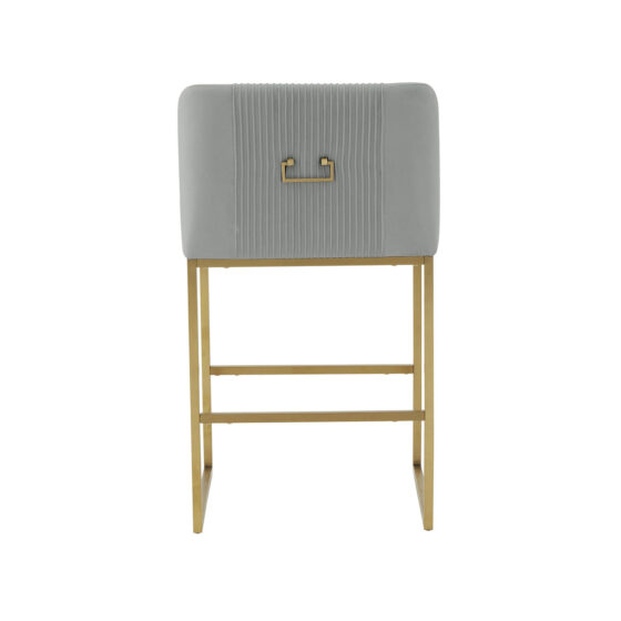 Lisa Grey Pleated Stool
